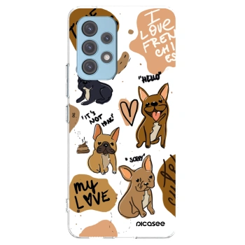 Picasee silikonowe przeźroczyste etui na Samsung Galaxy A53 5G A536 - Frenchies