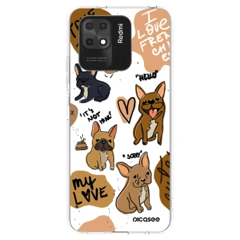 Picasee silikonowe przeźroczyste etui na Xiaomi Redmi 10C - Frenchies