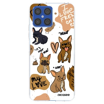 Picasee silikonowe przeźroczyste etui na Honor X8 4G - Frenchies