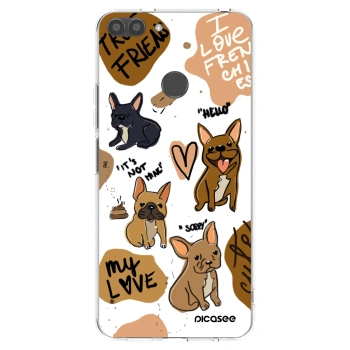Picasee silikonowe przeźroczyste etui na Huawei P Smart - Frenchies