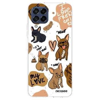 Picasee silikonowe przeźroczyste etui na Samsung Galaxy M53 5G - Frenchies