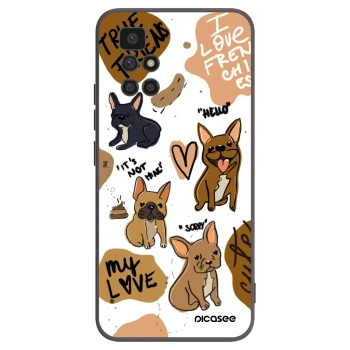Picasee silikonowe czarne etui na Xiaomi Redmi 10 (2022) - Frenchies