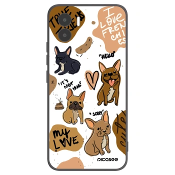 Picasee silikonowe czarne etui na Xiaomi Redmi A1 - Frenchies