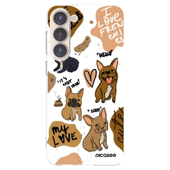 Picasee silikonowe przeźroczyste etui na Samsung Galaxy S23+ 5G - Frenchies