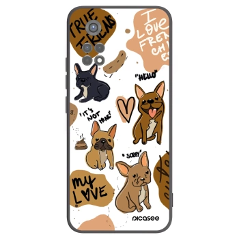 Picasee silikonowe czarne etui na Xiaomi Redmi Note 11S 5G - Frenchies