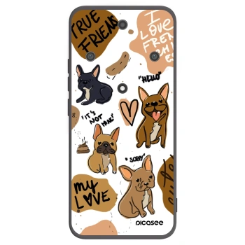 Picasee silikonowe czarne etui na Honor Magic5 Lite 5G - Frenchies