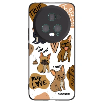 Picasee silikonowe czarne etui na Honor Magic5 Pro - Frenchies