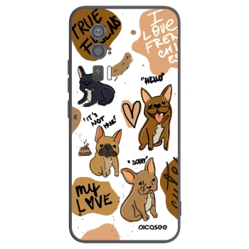 Picasee silikonowe czarne etui na Xiaomi Poco F5 Pro 5G - Frenchies