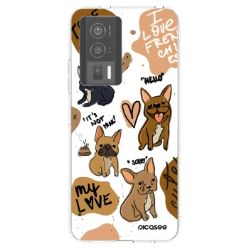 Picasee silikonowe przeźroczyste etui na Xiaomi Poco F5 Pro 5G - Frenchies