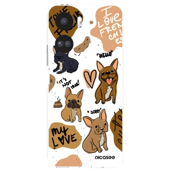 Picasee silikonowe przeźroczyste etui na Honor 90 Lite 5G - Frenchies