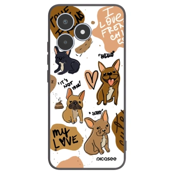Picasee silikonowe czarne etui na Realme C53 - Frenchies