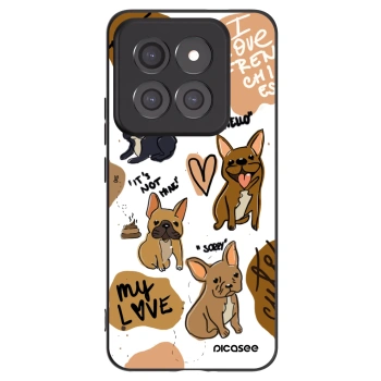 Picasee silikonowe czarne etui na Xiaomi 14 Pro - Frenchies