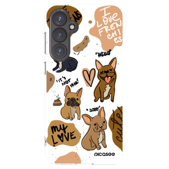 Picasee silikonowe przeźroczyste etui na Samsung Galaxy S23 FE S711B - Frenchies
