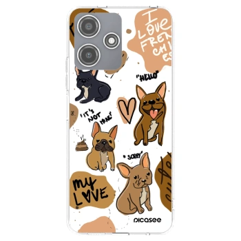 Picasee silikonowe przeźroczyste etui na Xiaomi Redmi 12 5G - Frenchies
