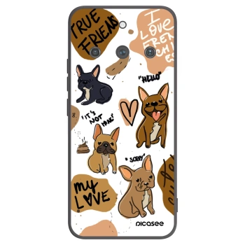 Picasee silikonowe czarne etui na Realme 11 Pro+ - Frenchies