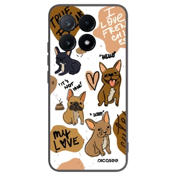 Picasee silikonowe czarne etui na Xiaomi Poco X6 Pro - Frenchies