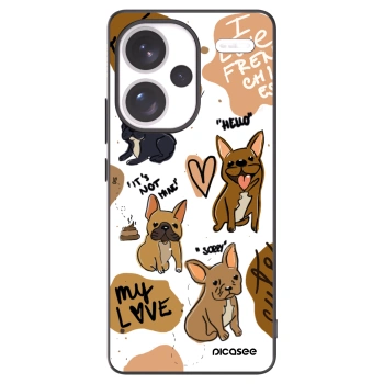 Picasee silikonowe czarne etui na Xiaomi Redmi Note 13 Pro+ 5G - Frenchies