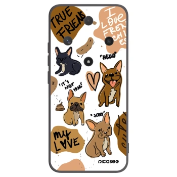 Picasee silikonowe czarne etui na Honor Magic6 Lite 5G - Frenchies