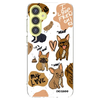 Picasee silikonowe przeźroczyste etui na Samsung Galaxy A35 5G A356B - Frenchies