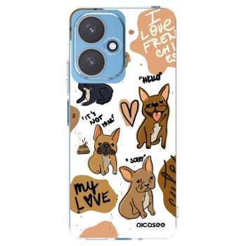 Picasee silikonowe przeźroczyste etui na Xiaomi Redmi 13C 5G - Frenchies