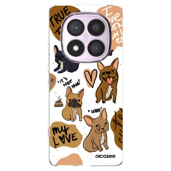 Picasee silikonowe przeźroczyste etui na Xiaomi Redmi Note 14 Pro 5G - Frenchies