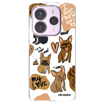 Picasee silikonowe przeźroczyste etui na Xiaomi Redmi Note 14 5G - Frenchies