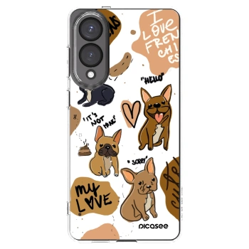 Picasee silikonowe przeźroczyste etui na Samsung Galaxy S25 Edge 5G - Frenchies