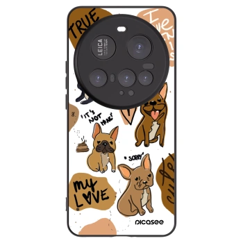 Picasee silikonowe czarne etui na Xiaomi 15 Ultra - Frenchies