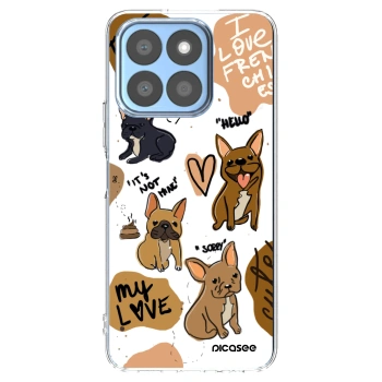 Picasee silikonowe przeźroczyste etui na Honor X8c - Frenchies