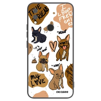 Picasee silikonowe czarne etui na Xiaomi Redmi Note 7 - Frenchies