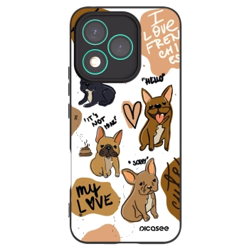 Picasee silikonowe czarne etui na Honor 400 Lite 5G - Frenchies