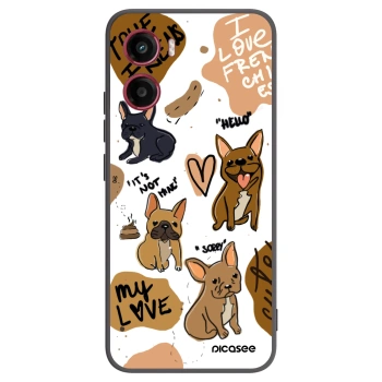 Picasee silikonowe czarne etui na Motorola Moto G05 - Frenchies