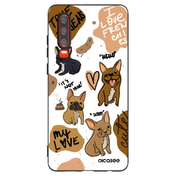 Picasee silikonowe czarne etui na Huawei P30 - Frenchies