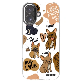 Picasee silikonowe przeźroczyste etui na Apple iPhone 17 - Frenchies