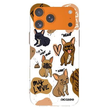 Picasee silikonowe przeźroczyste etui na Apple iPhone 17 Pro Max - Frenchies