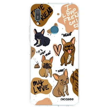 Picasee silikonowe przeźroczyste etui na Huawei Y6 2019 - Frenchies