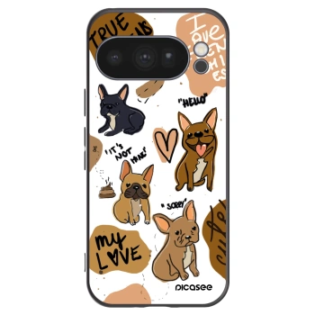 Picasee silikonowe czarne etui na Google Pixel 10 Pro - Frenchies