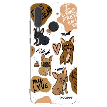 Picasee silikonowe przeźroczyste etui na Honor 20 Lite - Frenchies