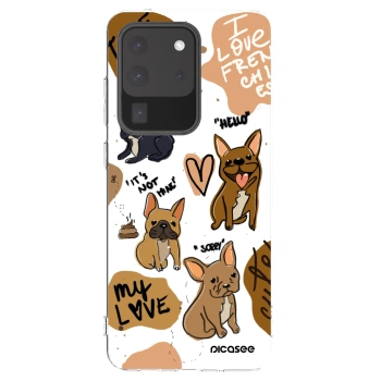 Picasee silikonowe przeźroczyste etui na Samsung Galaxy S20 Ultra 5G G988F - Frenchies