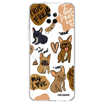Picasee silikonowe przeźroczyste etui na Xiaomi Redmi Note 9S - Frenchies