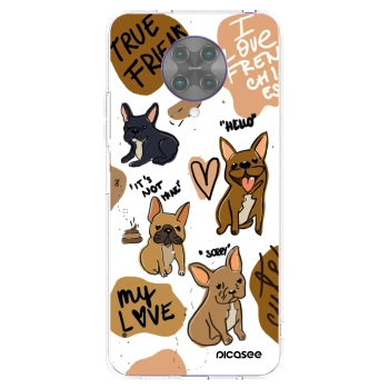Picasee silikonowe przeźroczyste etui na Xiaomi Poco F2 Pro - Frenchies