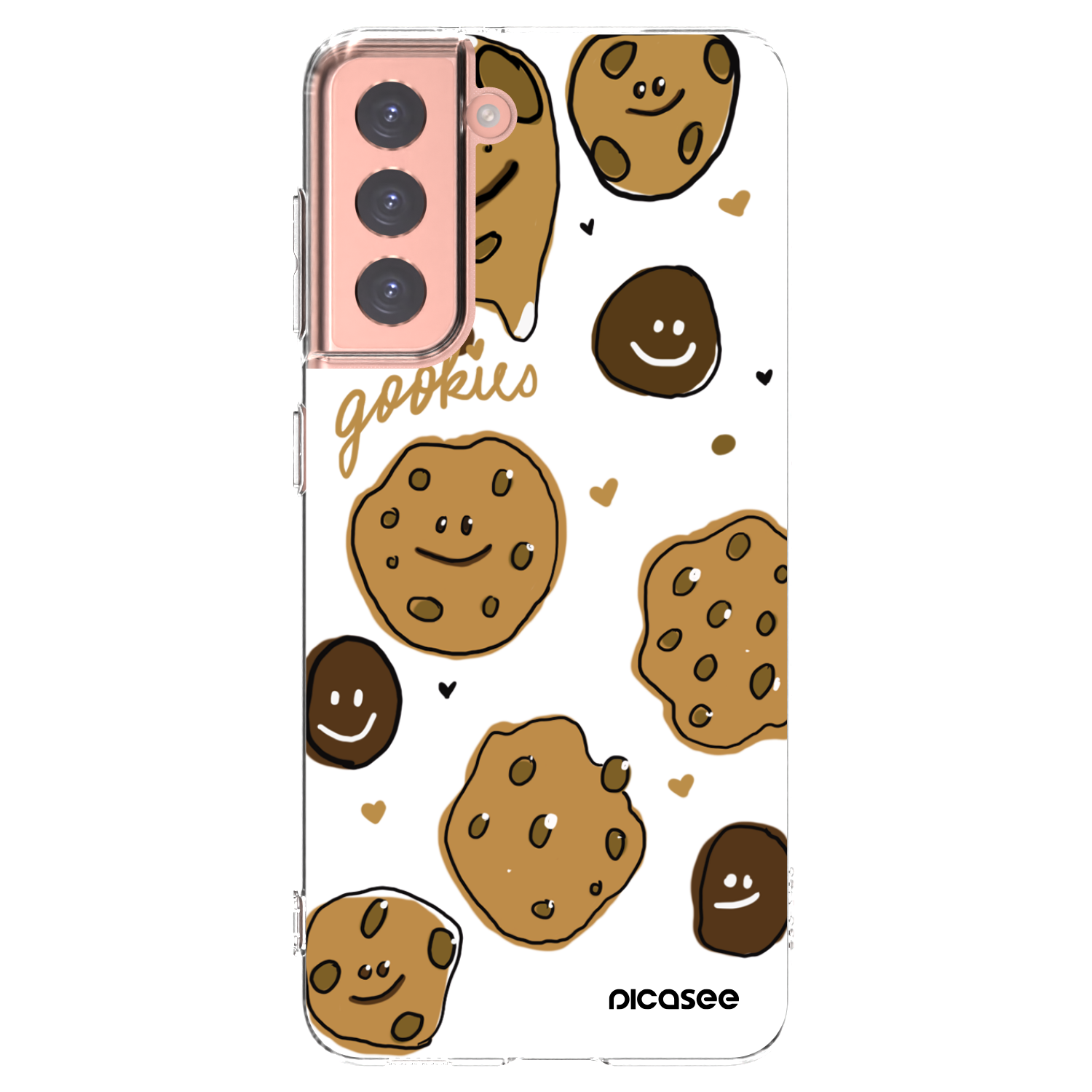 Picasee silikonowe przeźroczyste etui na Samsung Galaxy S21 5G G991B - Gookies