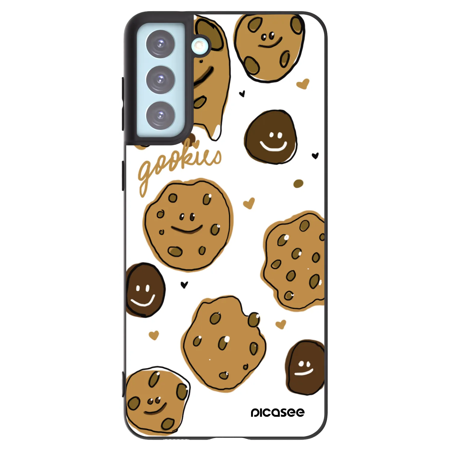 Picasee silikonowe czarne etui na Samsung Galaxy S21+ 5G G996F - Gookies
