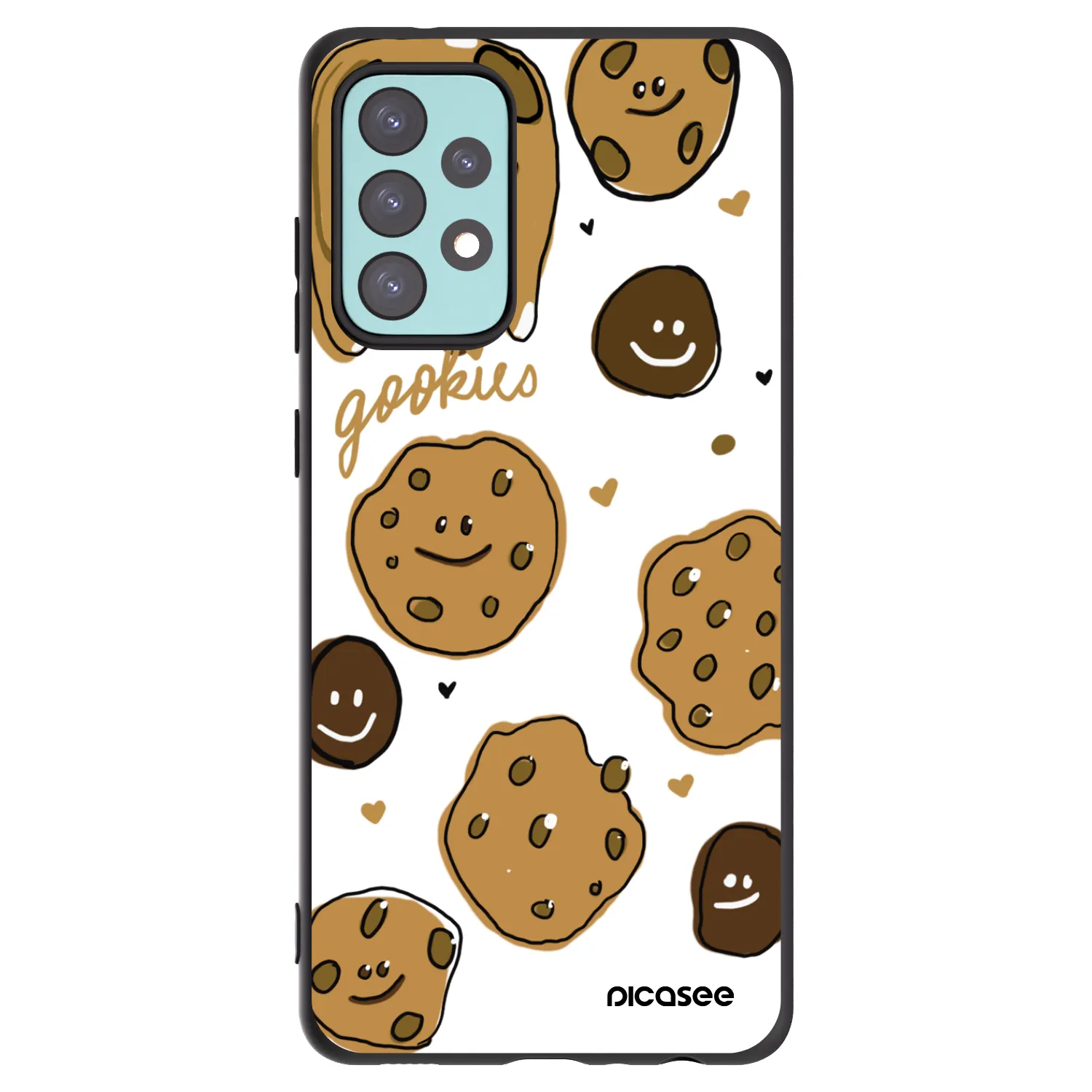 Picasee silikonowe czarne etui na Samsung Galaxy A72 A725F - Gookies