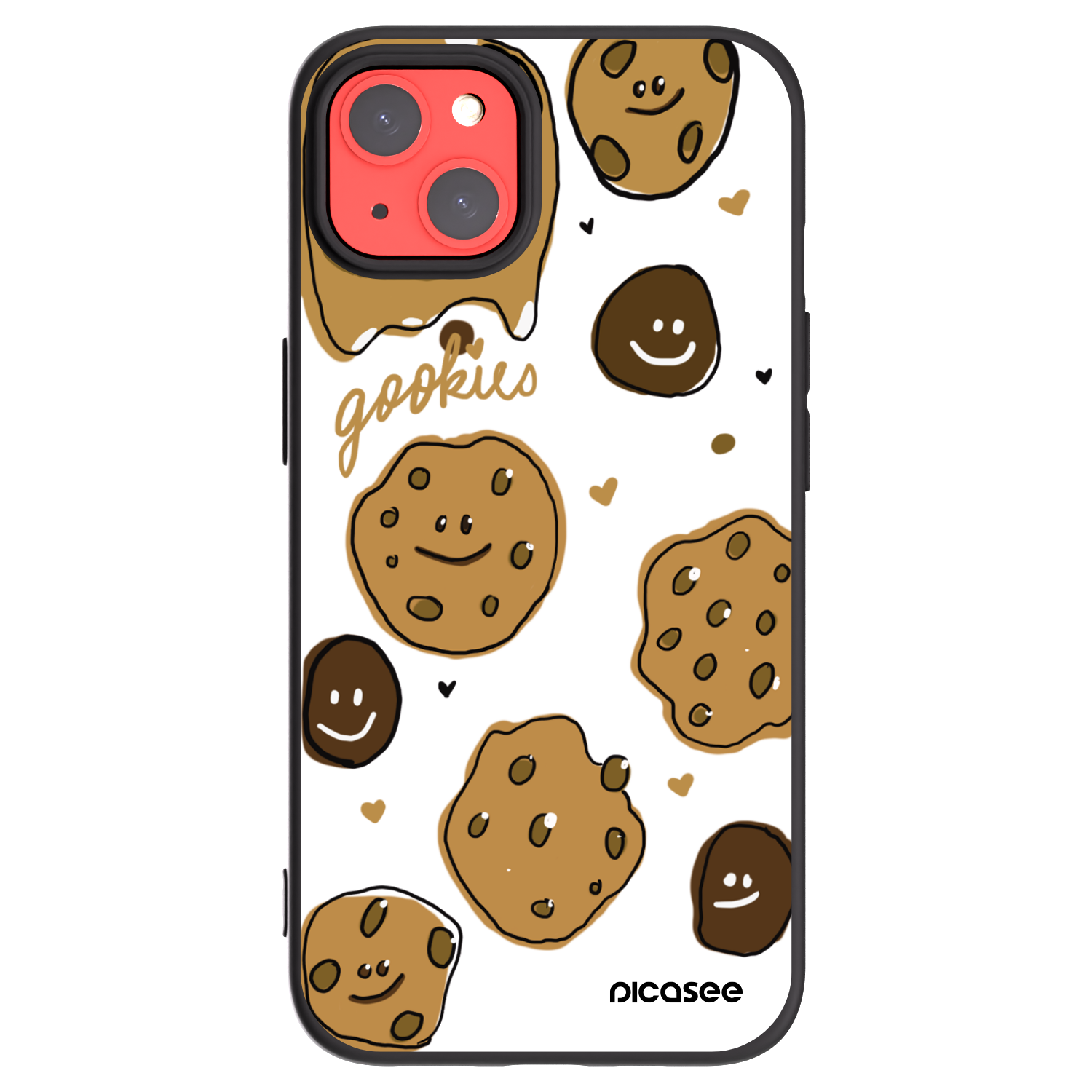 Picasee silikonowe czarne etui na Apple iPhone 13 - Gookies