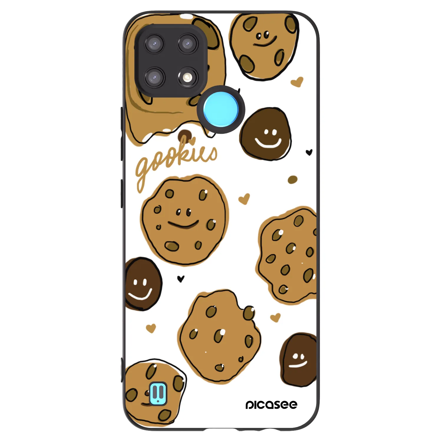 Picasee silikonowe czarne etui na Realme C21 - Gookies
