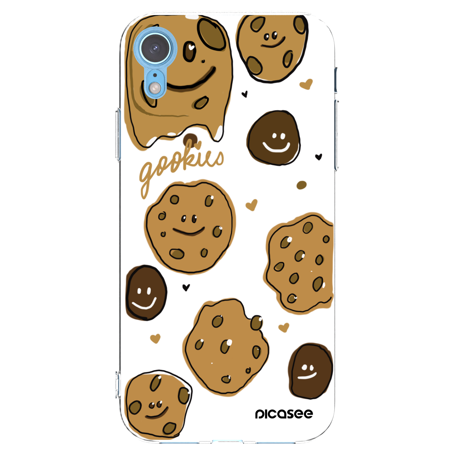 Picasee silikonowe przeźroczyste etui na Apple iPhone XR - Gookies