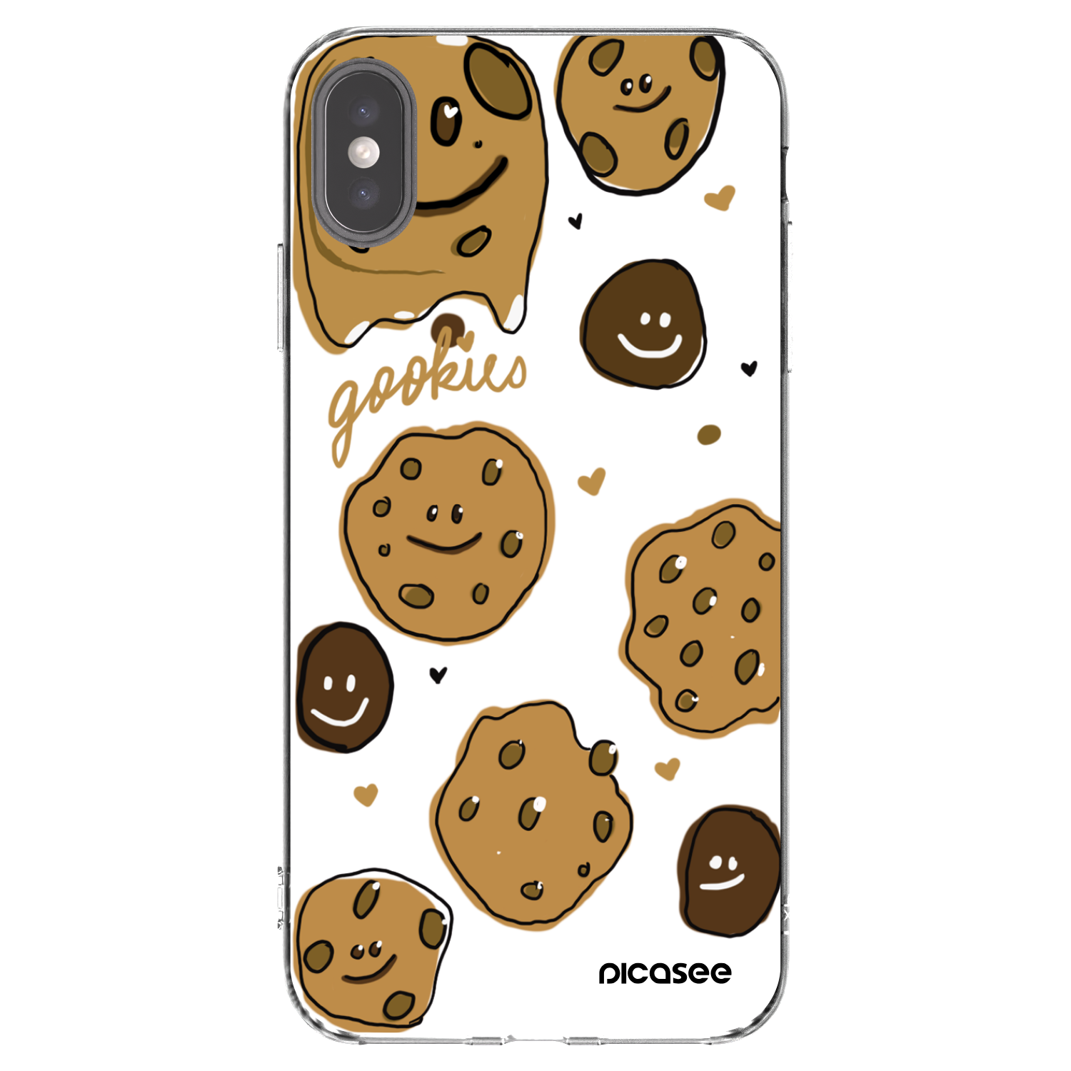Picasee silikonowe przeźroczyste etui na Apple iPhone XS Max - Gookies