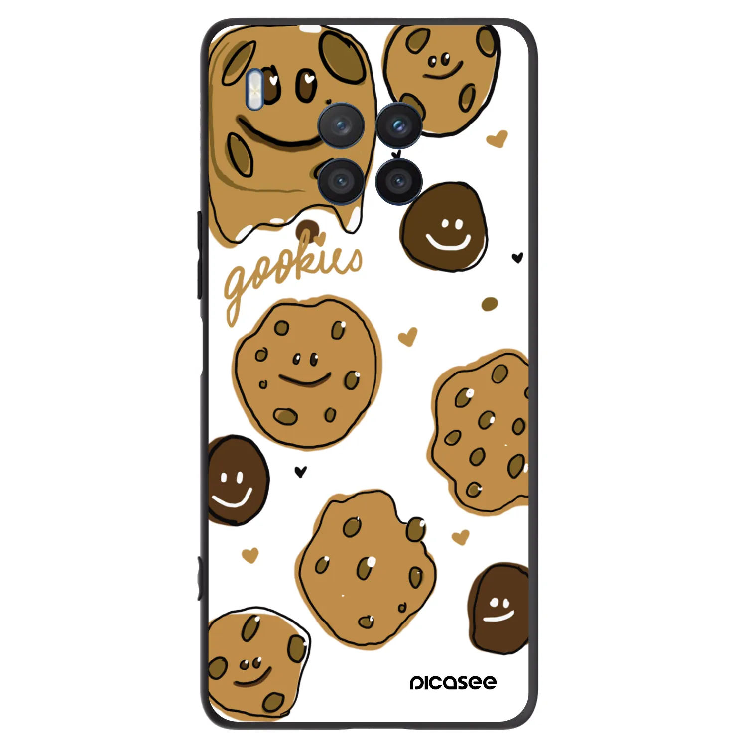 Picasee silikonowe czarne etui na Honor 50 Lite - Gookies