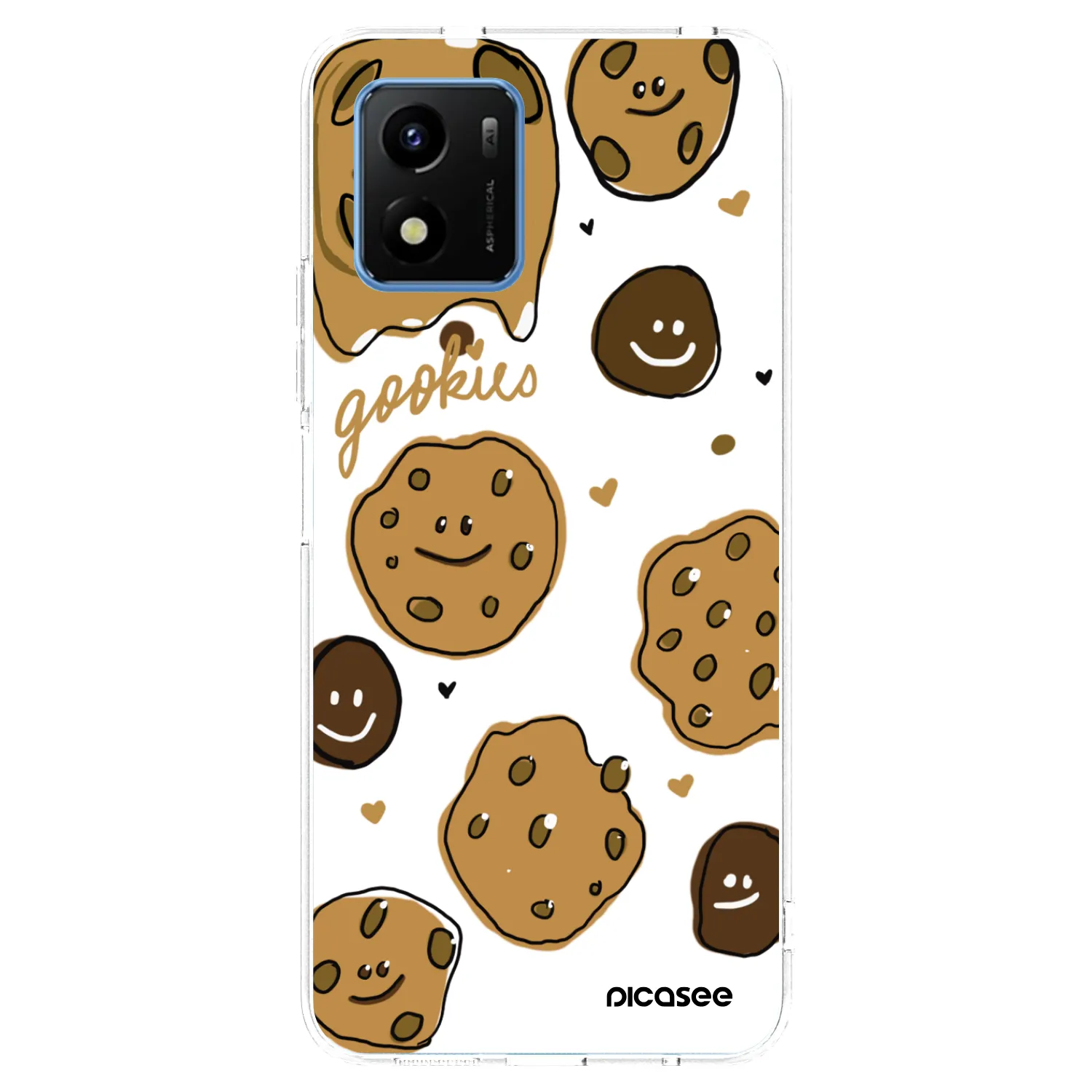 Picasee silikonowe przeźroczyste etui na Vivo Y01 - Gookies
